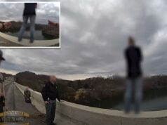 Vídeo de tirar o fôlego captura o momento em que policial impede uma mulher perturbada de pular da ponte no dia seguinte ao Natal Vídeo de tirar o fôlego captura o momento em que policial impede uma mulher perturbada de pular da ponte no dia seguinte ao Natal