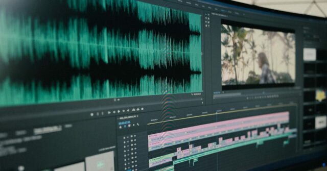 Vídeos longos do Instagram e controle total do seu feed podem estar nos planos | Aplicativo de edição de vídeo mostrado em um monitor de tela ultralarga