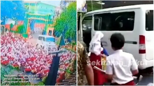 Vítima de carro que transportava MBG colidindo com multidão de Vítima de carro que transportava MBG colidindo com multidão de estudantes no SDN Kalibaru 01 ainda sendo cuidado por 5 pessoas! 1 Recebeu tratamento intensivo