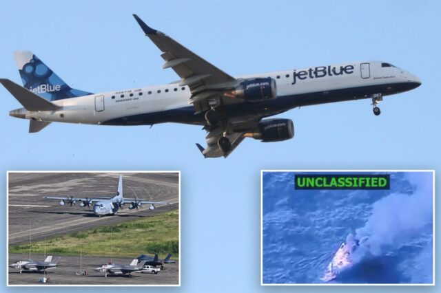 Voo da JetBlue evita por pouco colisão com avião-tanque da Força Aérea perto da Venezuela
