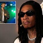 Wiz Khalifa se apresentando no palco do Loud Park em Navi Mumbai, Índia.