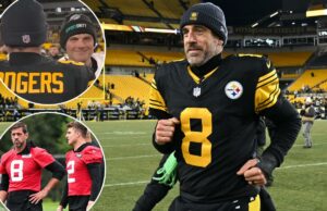 Zach Wilson parabeniza Aaron Rodgers pelo casamento com a esposa misteriosa logotipo de fantasia azarão