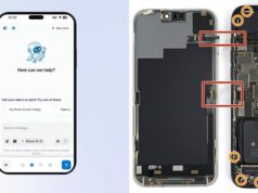 iFixit lança auxiliar de reparo FixBot AI, com versões gratuitas e pagas iFixit lança auxiliar de reparo FixBot AI, com versões gratuitas e pagas | Aplicativo visto em um iPhone junto com uma foto instrutiva do iPhone 15