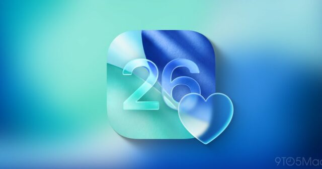 iOS 26 tem três novos recursos do iPhone que estou Aqui estão as coisas que mais amo no iOS 26 | Gráfico estilizado do iOS 26 com um coração de vidro líquido