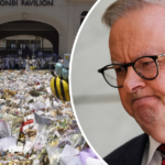 Primeiro Ministro Anthony Albanese. A comunidade judaica de NSW realiza uma vigília pelas vítimas e sobreviventes do Massacre de Bondi, uma semana depois, em Bondi Beach. Fotografia de Edwina Pickles. 21 de dezembro de 2025