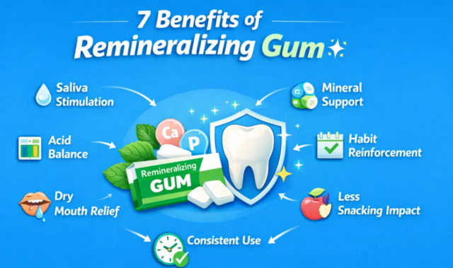 7 benefícios da goma remineralizante para proteção do esmalte entre escovações
