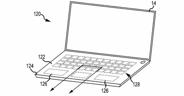 A Apple continua trabalhando no MacBook todo em vidro com teclado virtual e trackpad | Desenho de patente