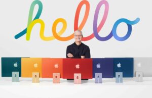 A Apple tem muito reservado para a linha de Mac este ano, aqui está o que está por vir Tim Cook atrás da linha de iMacs M1 coloridos