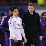 Amad e Bryan Mbeumo comemoram