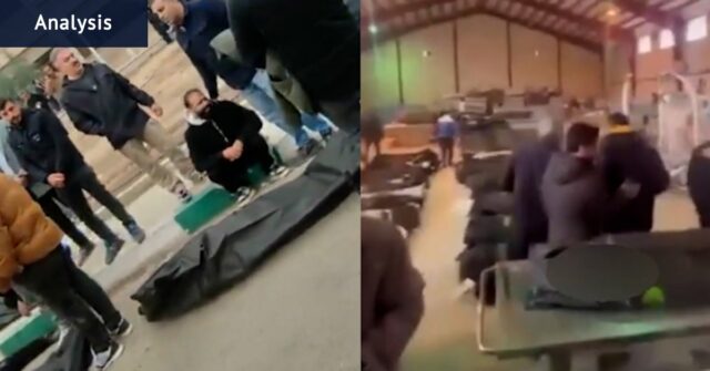 A aposta de alto risco do líder iraniano em confronto Um prédio incendiado em Teerã, no Irã, após protestos em massa na semana passada.