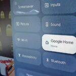 Uma captura de tela da seção de histórico de reportagens nas configurações do Google TV.