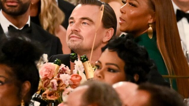 A conversa paralela animada de Leonardo DiCaprio sobre o Globo de Ouro é o maior mistério da noite
