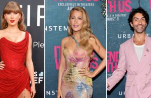 A dica de textos de Taylor Swift ‘cancelado’ pode ser sobre o processo de Blake Lively Taylor-split.jpg