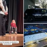 Veículo da polícia de Pittsville estacionado em frente ao Departamento de Polícia de Pittsville.