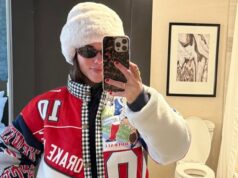 A esposa de Drake Maye prova sua devoção aos patriotas com roupa do campeonato AFC A esposa de Drake Maye prova sua devoção aos patriotas com roupa do campeonato AFC