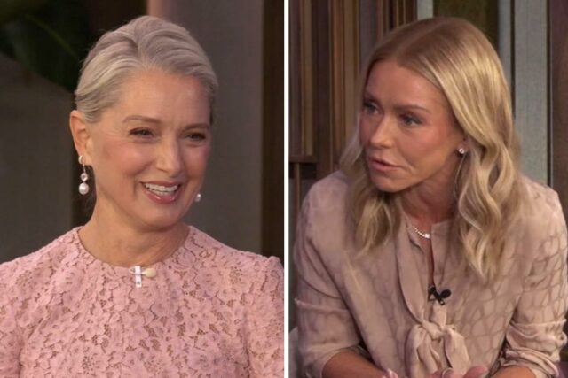 A estrela de 'The Pitt' Katherine LaNasa se une a Kelly Ripa em 'Live': “Nós dois temos esses maridos realmente lindos, não é?”
