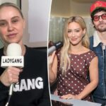 A ex-aluna de 'Glee' Becca Tobin critica o marido 'nojento' de Hilary Duff por se envolver em um drama 'tóxico' de grupo de mães