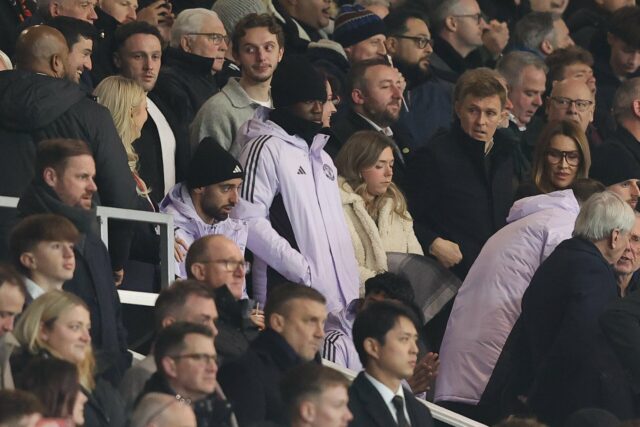 O técnico do Manchester United, Ruben Amorim, durante a partida da Premier League entre Crystal Palace e Manchester United no Selhurst Park em 2025 em Londres, Inglaterra.