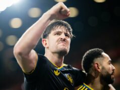 A importância de Harry Maguire em três jogos do Man Utd mostra uma opção que a Ineos não pode mais descartar – opinião Harry Maguire comemora gol pelo Manchester United.