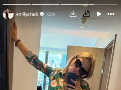 A transformação dramática de Emily Atack continua enquanto ela mostra sua barriga com uma camisa curta e shorts A transformação dramática de Emily Atack continuou enquanto ela exibia sua barriga com uma camisa floral cortada e shorts jeans durante uma escapadela na África do Sul na terça-feira.