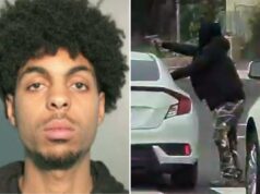 A violência selvagem do Corvette do ladrão de carros armado transforma o centro da cidade em zona de guerra; sargento ferido em tiroteio mortal A violência selvagem do Corvette do ladrão de carros armado transforma o centro da cidade em zona de guerra; sargento ferido em tiroteio mortal