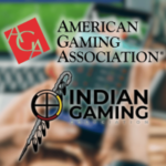 AGA e a Indian Gaming Association instam o Congresso a restringir os mercados de previsão de criptografia que ameaçam as apostas. Logotipos da American Gaming Association e da Indian Gaming Association em um cenário confuso de apostas esportivas, ilustrando seu apelo conjunto ao Congresso para restringir os mercados de previsão de criptografia.