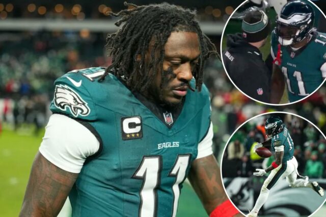AJ Brown evita a mídia após explosão lateral, desempenho péssimo em possível canto de cisne dos Eagles
