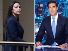 AOC acusa Fox Host de sexualizá-la em confronto explosivo com o produtor A representante dos EUA, Alexandria Ocasio-Cortez, sai de um briefing sobre a situação na Venezuela.