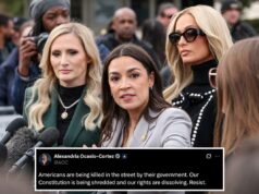 AOC insta o Senado dos EUA a bloquear o financiamento do ICE depois que um manifestante armado foi morto a tiros em Minneapolis A deputada do “esquadrão” Alexandria Ocasio-Cortez exigiu no sábado que os democratas do Senado bloqueiem o financiamento para agentes federais do ICE atirarem e matarem um manifestante anti-ICE armado de 37 anos em Minneapolis.