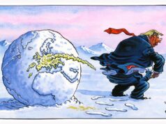 Abandone as suas fantasias tolas sobre a Gronelândia, Senhor Presidente, e lembre-se da Ucrânia Donald Trump parece persistir em pensar que nem a Ucrânia nem a Rússia levam a sério o fim dos combates (AFP/Getty)