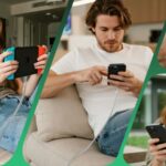 Pessoa usando cabo SwaggWood USB-C