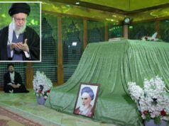 Aiatolá ressurge do bunker secreto para comemorar o aniversário da Revolução Iraniana – enquanto explosões mortais atingem o Irã Aiatolá Ali Khamenei orando durante uma visita ao túmulo do Aiatolá Ruhollah Khomeini.