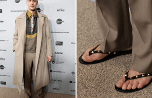 Alexander Skarsgård defende o flip-flop de inverno em Sundance Chinelos Alexander Skarsgard Sundance: compre online