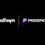 Allwyn conclui acordo de US$ 1,5 bilhão para adquirir participação majoritária na PrizePicks. Logotipo Allwyn e PrizePicks em fundo preto