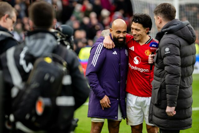 Amad Diallo comemora contra o Bournemouth