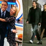Amy Robach e TJ Holmes convidando os ex-namorados Andrew Shue e Marilee Fiebig para seu casamento, 3 anos após o caso bombástico