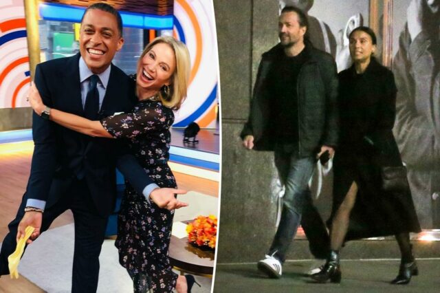 Amy Robach e TJ Holmes convidando os ex-namorados Andrew Shue e Marilee Fiebig para seu casamento, 3 anos após o caso bombástico
