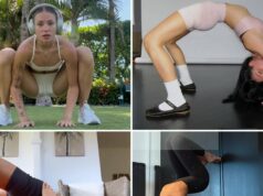 Ano Novo… As mesmas garotas flexíveis! Façam uma pose, senhoras! Bendy Babes - As estrelas fazem uma pose de ioga!