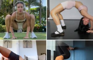 Ano Novo… As mesmas garotas flexíveis! Façam uma pose, senhoras! Bendy Babes - As estrelas fazem uma pose de ioga!