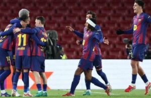 Após ficar para trás, Barcelona garante ingressos para as oitavas de final da Liga dos Campeões Após ficar para trás, Barcelona garante ingressos para as oitavas de final da Liga dos Campeões