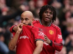 As afirmações espetaculares sobre Patrick Dorgu que agora ganham vida no Manchester United Patrick Dorgu foge para comemorar