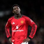 Bruno Fernandes reage durante a partida da terceira rodada da FA Cup entre Manchester United e Brighton and Hove Albion em 2026, em Manchester, Inglaterra.