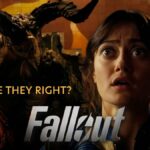 Lucy e o Deathclaw da 2ª temporada de Fallout