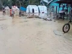 Aterro quebrado, Aceh Tamiang novamente atingido por enchentes Aterro quebrado, Aceh Tamiang novamente atingido por enchentes