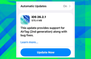 Atualize agora: Apple iOS 26.2.1 chega com suporte para AirTags 2 Atualize agora: Apple iOS 26.2.1 chega com suporte para AirTags 2