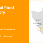 Aviso de inundação costeira em vigor para as linhas costeiras da área da baía de quinta a domingo