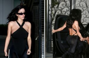 Bianca Censori sai sozinha com look preto justo Bianca-Censori-backgrid-2