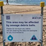 Mais bolas de detritos de esgoto foram parar nas praias de Sydney, perto de uma estação de tratamento de resíduos, após um fim de semana de fortes chuvas.