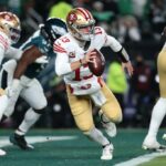 Brock Purdy evita interceptações e dá ao 49ers outra vitória na pós-temporada sobre os Eagles