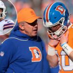 Josh Allen, nº 17 do Buffalo Bills, reage após o jogo contra o Jacksonville Jaguars durante o quarto período no jogo AFC Wild Card Playoff no EverBank Stadium em 11 de janeiro de 2026 em Jacksonville, Flórida.